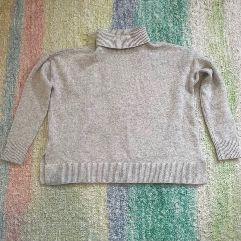 Gray LOFT Turtleneck Sweater